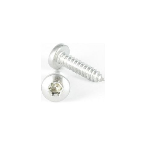 Vis Vis tôle tête cylindrique bombée large TORX T25 4.8X9.5 Inox A4-10 pièces