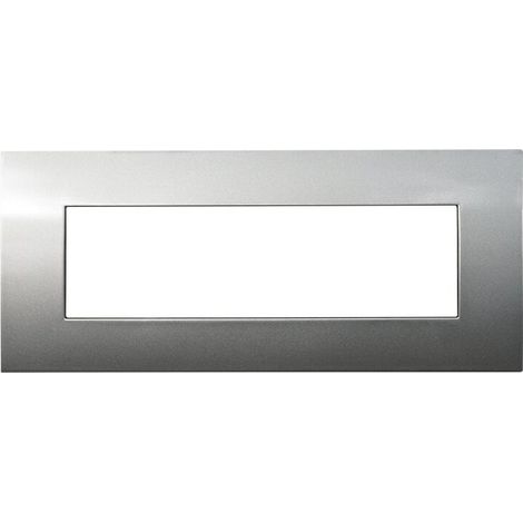 Placca Plastica ETTROIT Serie Venus 7 Posti/Moduli 507 Compatibile Con Vimar Arke, 14 Colori Disponibili (Titanio)