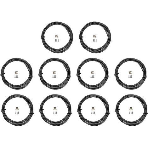 Convient pour 10 conduites de frein de vélo Bh90, conduites de frein à disque hydrauliques, kit de connecteurs de type contact de 2,5 mètres en forme d'olive. (1/5)