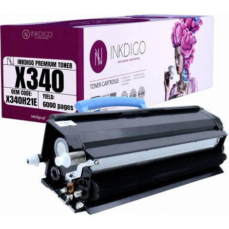 Toner Inkdigo X340H21G compatibile con Lexmark X342 X342N, certificato TÜV. (1/5)
