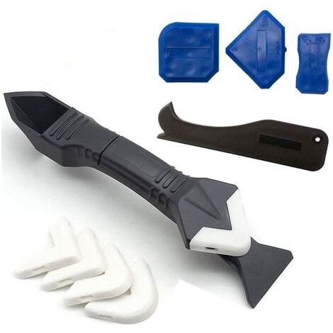 10 Pcs Caulking Tool Kits, 3 in 1 Silicone Sealant Scraper Coating Tools (1/5)