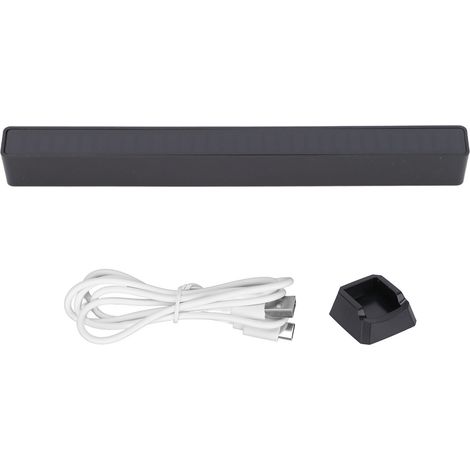 Lampe LED RGB à commande vocale, réduction de bruit, son Type C, rythme lumineux activé par la musique pour fêtes et bars - Noir (1/5)