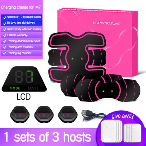 Stimulateur Musculaire Sans Fil EMS Stimulation Abdominale Ceinture Massante Appareil d'Exercice pour Brûler les Graisses Corps Minceur (1/5)