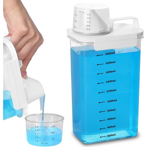 2300-ml-Waschmittelspender mit Messbecher, luftdichte Aufbewahrungsbox für Waschpulver und Waschmittel, Behälter für Müsli, Zucker, Tierfutter