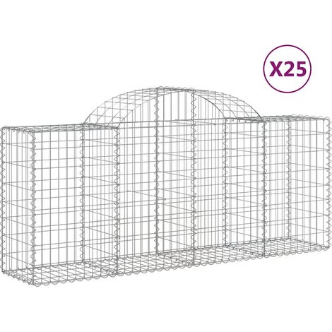 Maison Exclusive - Gabionen mit Hochbogen 25 Stk. 200x50x80/100cm
