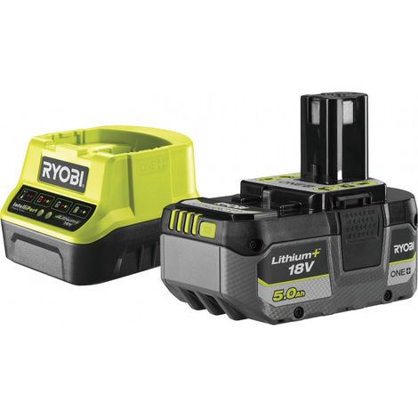 Pack énergie 18V ONE+ : Chargeur rapide RC18120 + Batterie RB1850XG 5,0Ah RYOBI