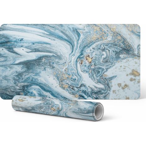 Alfombrilla de escritorio Marble Waves para teclado y accesorios, 100x50 cm