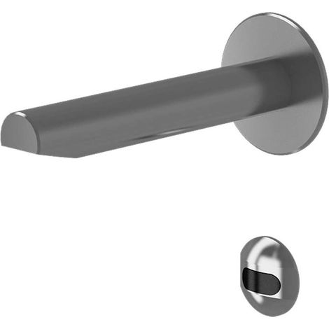 Sanela Rubinetteria a sensore - Set di rubinetteria automatica per lavabo, alimentazione 230V AC/24V DC, acciaio inox opaco SLU 39X