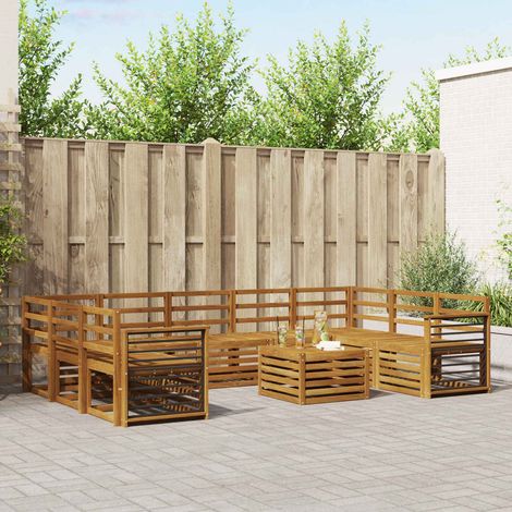 Sofagarnituren 10 pcs Natur Massivholz Akazie (1/5)