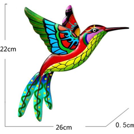 Sculpture Murale Oiseau - En Fer - Pour Jardin Extérieur ou Intérieur - 26 x 22 cm - 1 Pièce (1/5)
