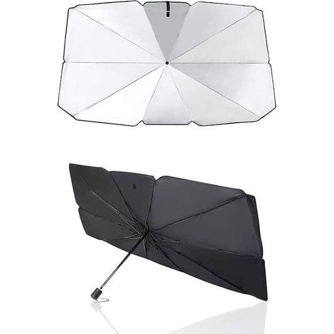 Pare-soleil de voiture Enforose, PVC, pliable, noir, taille universelle pour la plupart des voitures et SUV (1/5)