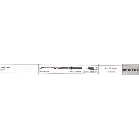 Cavo semovenza con molla SANDRIGARDEN rasaerba SG56 cavo 1600 mm guaina 1390 mm