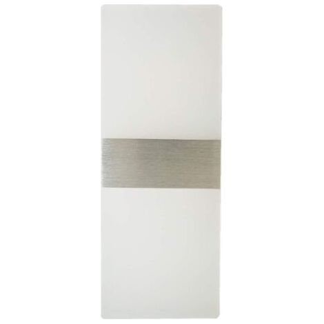 Aplique de pared de aluminio cepillado en blanco y dorado para uso interior, 85–265 V CA, moderna lámpara acrílica para pasillo, dormitorio, escalera, iluminación decorativa, dimensiones: 29 x 11 x 4,