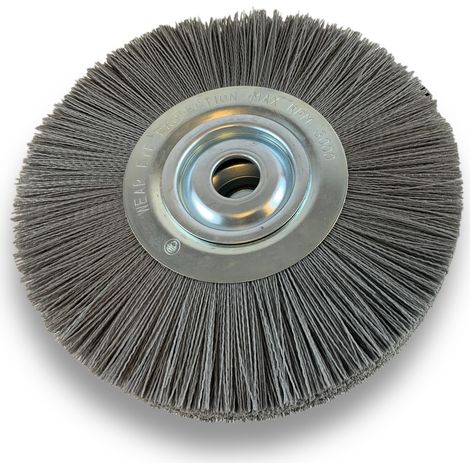 Brosse circulaire NYLON Abrasif Ø 300 mm Epaisseur 3 rangs Carbure de silicium Grain 120 Alésage 32 mm + réducteur bague 25/22/20/16/12 mm Touret meuleuse ponceuse Kibros 231303KR120 (1/5)