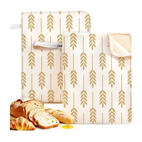 Bolsa de pan en forma de L de cera de abeja, 32x42 cm, Bolsa de pan de algodón, Reutilizable, Bolsa reutilizable especial para pan casero (1/5)