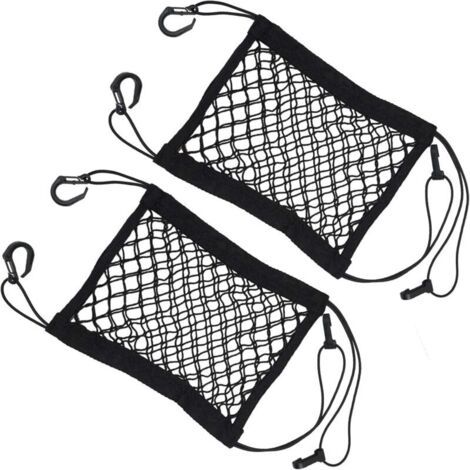 2 Pièces Filet Moto avec Crochets, Filet Élastique de Rangement pour Moto, Vélo, Scooter, Parfait pour Fixer Casques, Bagages et Accessoires (1/4)