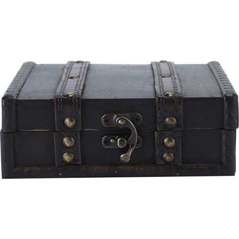 Boîte à bijoux vintage pour bagues, boucles d'oreilles et colliers - Organisateur de rangement gris (1/5)