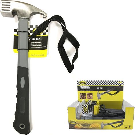 Camping Martello con manico 16OZ Hammer tenda aringhe estrattore Hammer Camping
