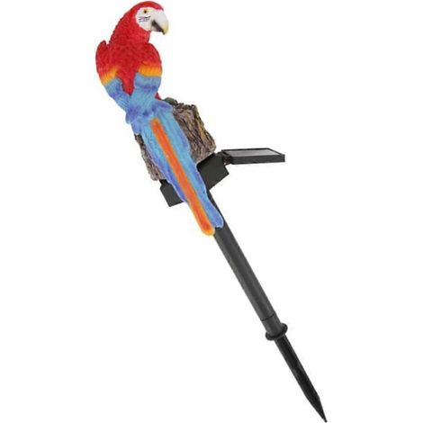 Lampe solaire de jardin en forme de perroquet, étanche, LED, pour pelouse et aménagement paysager, lumière rouge chaude (1/5)