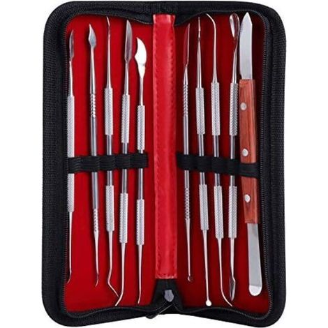 10pcs Outils de Sculpture à la Cire à Double Extrémité en Acier Inoxydable pour Sculpter la Cire, l'argile et la Sculpture (1/5)