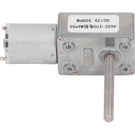 Moteur à engrenages CC 30 tr/min, autobloquant, grande adaptabilité, 12 V CC, filetage M6 x 50 mm (1/5)