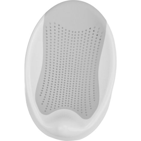 Support de bain pour bébé, tapis de bain antidérapant pour nouveau-né, gris clair (1/5)