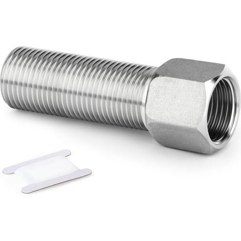 1PCS Raccord de tuyauterie en acier inoxydable 304, Adaptateur hexagonal à rallonge, 1/2" MBSP x FBSP, Longueur 60 mm/2.36 pouce 1 Pcs 80 mm (1/5)