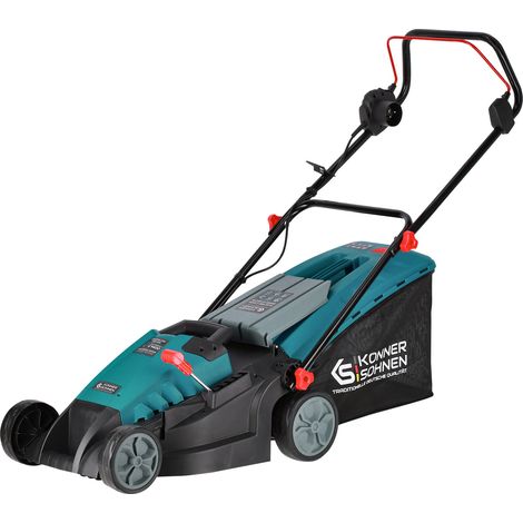 Könner & Söhnen Rasaerba Elettrico KS 38LM-BL, 1600 W, Motore Brushless, Larghezza di Taglio 38 cm, Regolazione Altezza, Cesto di Raccolta 40 L, Prestazioni Superiori e Lunga Durata