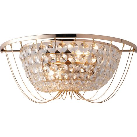 "Applique VIENNA in metallo dorato con cristalli" (1/2)