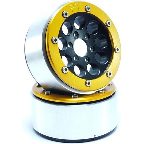 Beadlock Wheels PT-Gun Black/Gold 1.9