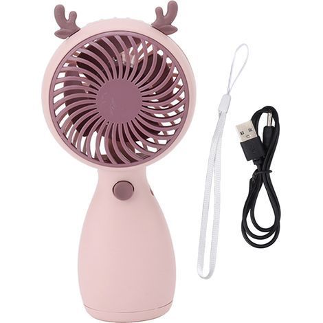 Mini ventilateur portable rose 3,7 V 250 mAh, silencieux, pour enfants, femmes et hommes.-AquaForge (1/5)