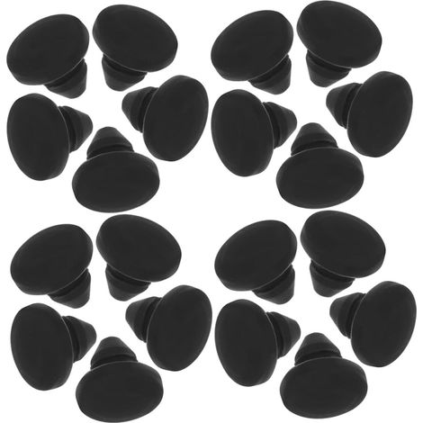 Bouchons D’étanchéité Coniques en Silicone Noir, 25 Pièces, Résistants Haute Température, Inserts Souples Anti-Vibrations pour Trous 4.0 Rainure, Protection Meubles et Appareils (1/5)