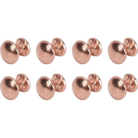 8 poignées de tirage rondes 1:12 en métal pour maison de poupée, finition bronze violet, accessoires miniatures (1/5)