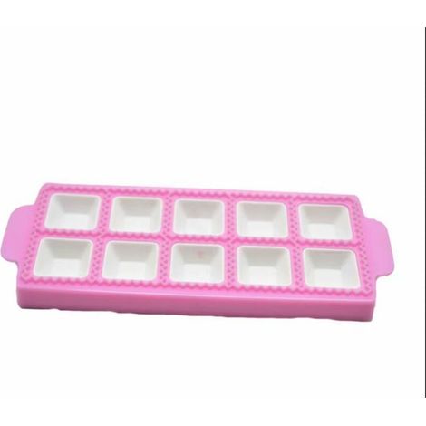 Stampi per ravioli, stampi in plastica per ravioli quadrati, per stampo per pasta e pasta a pressione (Rosa, 23,5 x 10,5 x 2 cm) (1/5)