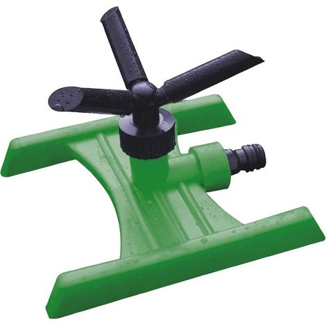 Rotationsregner - Bewässerungsdurchmesser bis zu 13,7 m - Pulverbeschichteter Radstand - Automatischer Innenanschluss - 3 Düsen - Für Standard-Gartenschläuche (1 Stück) (1/5)