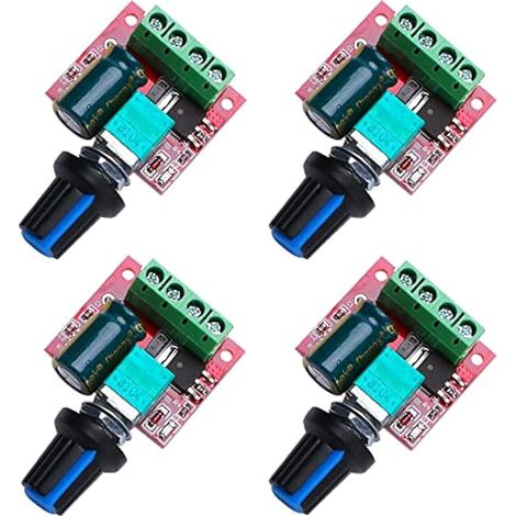4 Pièces CC 5V-35V 5A 90W PMW Contrôleur de Vitesse de Moteur, Commutateur de Commande Réglable avec Interrupteur (1/4)