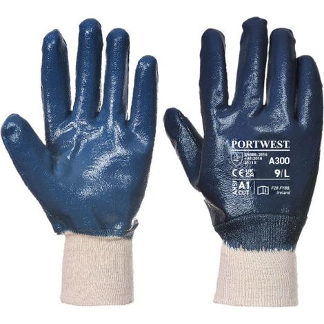 Guantes de nitrilo puño elástico, antiabrasión A300 XL