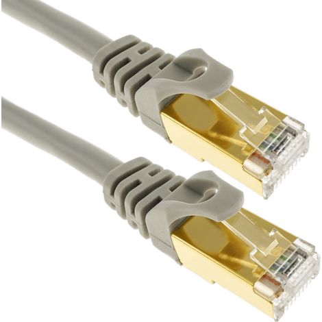 BeMatik - Cable SSTP categoría 7 gris 25cm