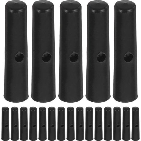 Embouts de Queue de Parapluie 3 Mm en Plastique Noir, 20 Pièces, Perles de Rechange pour Réparation Parasol et Parapluie, Accessoires pour Matériel Voile D'ombrage Extérieur