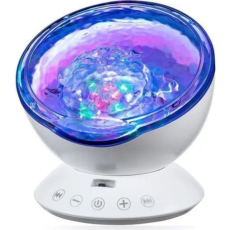 Veilleuse projecteur de vagues océaniques à LED avec télécommande, colorée, pour chambre à coucher (1/4)