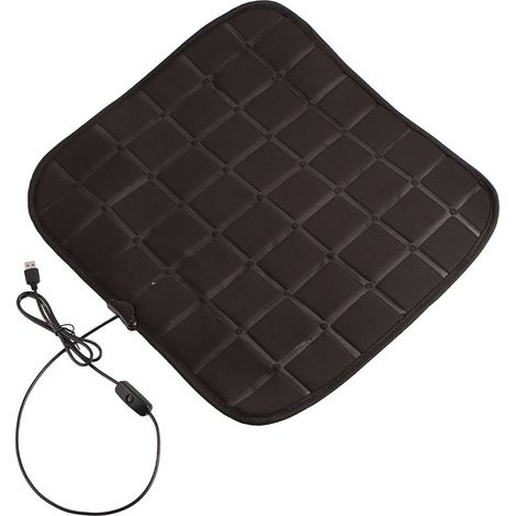Housse de siège chauffante USB 12V pour voiture, coussin chauffant d'hiver pour siège auto, coussin chauffant individuel pour siège auto (1/5)