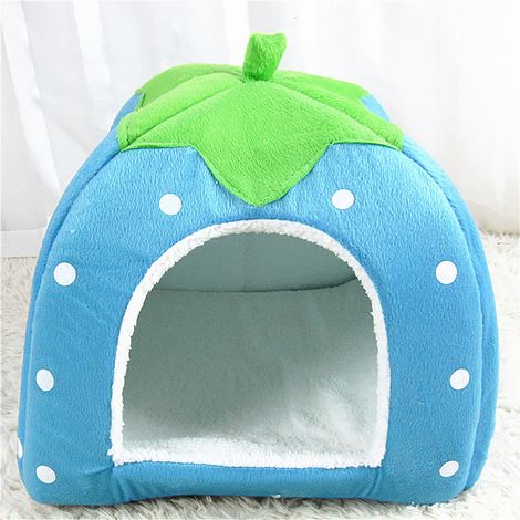 Cave Pour Animaux - Maison Dôme En Peluche Douce Avec Rembourrage En Mousse - Pour Chats Et Chiens Jusqu'à 2 Kg - Pliable Et Compacte (1/3)