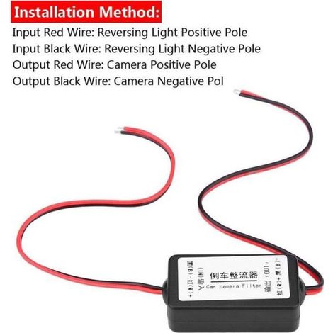 Redresseur Filtre 12V - Alimentation stable Écran noir résolu - Caméra de recul (1/5)