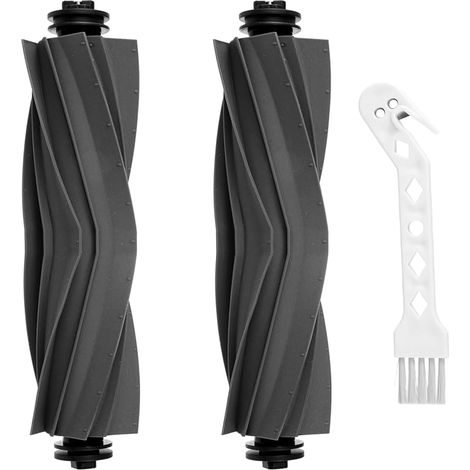 Lot de 2 Accessoires de Brosse Principale pour aspirateur Robot Dreame X40 Ultra / L10s Ultra / L40 Ultra / L10s Ultra Gen 2 / L10s Pro Ultra Heat / D10 Plus Gen 2 avec Brosse de Nettoyage (1/5)