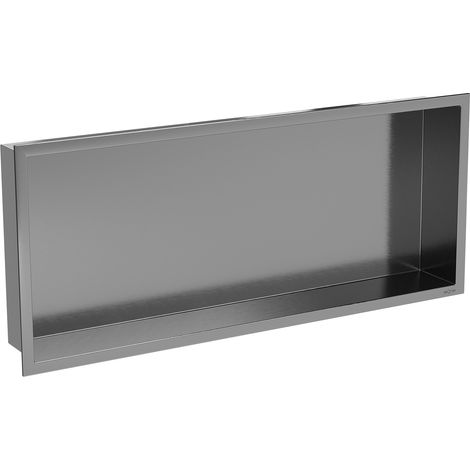 Mexen X-Wall-R Nischenregal mit Flansch 75 x 30 cm, gebürstetes Gun Gray - 19E0753010 (1/5)