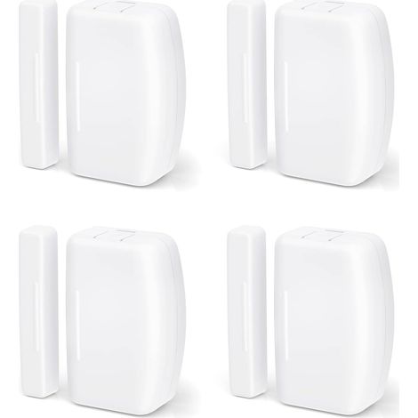 Zigbee Lot de 4 capteurs de Contact pour Porte et fenêtre, domotique, Fonctionne avec Home Assistant, SmartThings, Aeotec, Homey, Hubitat ou Echo avec concentrateur Zigbee intégré (1/5)