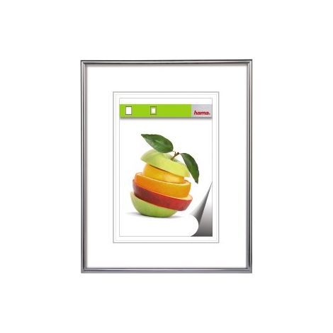 hama Cadre en plastique 'Décor Sevilla', argent mat, 18 x 24 cm (66429)