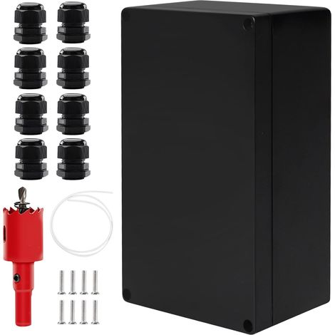 Boîte de Dérivation Étanche Exterieur,Boîte de Jonction Étanche IP65 265 x 185 x 95 mm,Boite de Derivation Electrique,Boîte de Connexion Electrique Exterieur pour Sol Humides Projets de Bricolage (1/5)