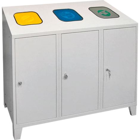 ADB Mülltrenner Abfallsammler Wertstoffsammler 1220x1200x450 mm 3x á 120l (1/5)