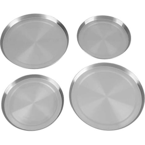 Ecleanfy - Plaques de cuisson électriques, rondes, en acier inoxydable, lot de 4, 2 pièces (1/5)